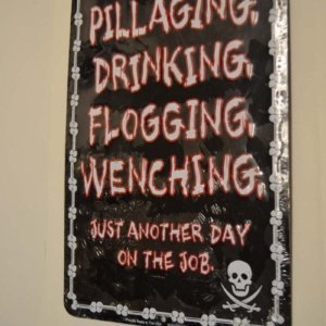 Pillaging, Drinking, Flogging, Wenching Tin Sign - Image 2