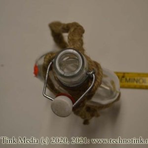 Pirate Glass Flask with Rope Braiding - Image 3
