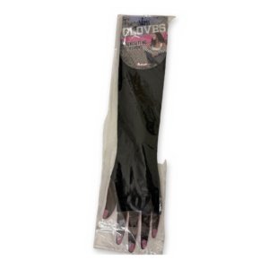 Long black fashion arm gloves, fingerless - 1 pair
