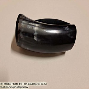 Medium black Viking Drinking Horn Mug - Image 3