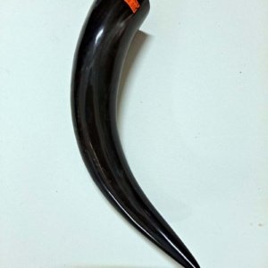 Medium Black Viking Drinking Horn 11" x 2.5" x 2" - Image 5