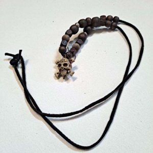 Pirate Jolly Roger Beaded Necklace - Image 2