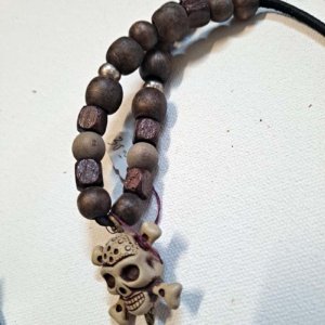 Pirate Jolly Roger Beaded Necklace - Image 3