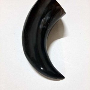 Small Black Drinking Horn 150 ml 8x3.5x3" - Image 2