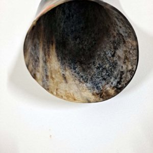 Extra Large, Black and Tan Viking Drinking Horn XL02 - Image 5