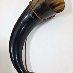 Extra Large, Black and Tan Viking Drinking Horn XL03 - Image 4