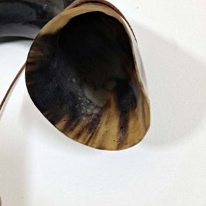 Extra Large, Black and Tan Viking Drinking Horn XL03 - Image 5