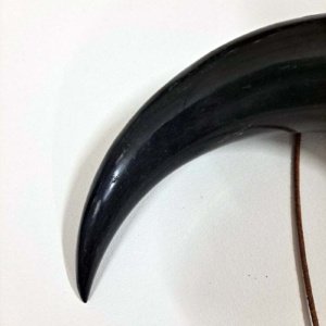 Extra Large, Black and Tan Viking Drinking Horn XL03 - Image 6