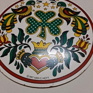 Used Small Dutch Hex Sign: Irish - Hoyt - Image 3