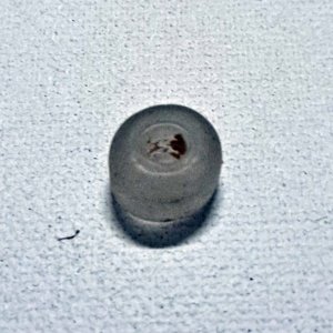Viking Grave Glass Bead - Replica, Translucent White Circle Beads - Image 2