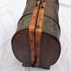 Large wooden ornate Burning Man styled Box Purse - Image 6