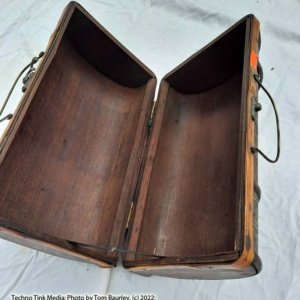 Large wooden ornate Burning Man styled Box Purse - Image 3