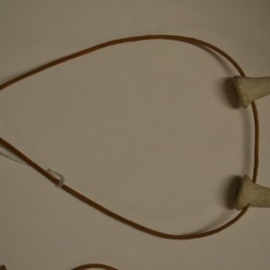 Unpainted Medium sized plain costume horns - Image 2