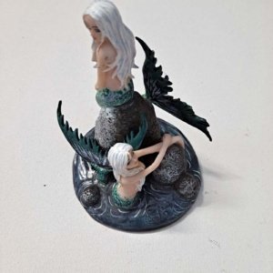 Mermaid Duo on Rocks Figurine - Image 2