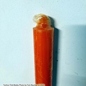 Pillar Candle - Orange 9x2x2 - Image 4