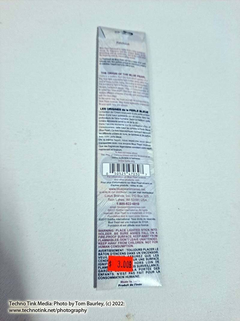 Blue Pearl Patchouli Stick Incense 10g - Image 2