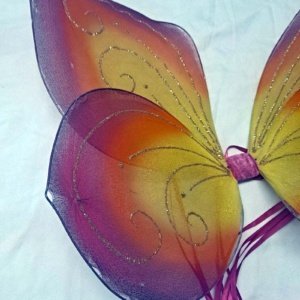 Pink-Orange-Yellow Flower Fairy Wings 20"x15"x6" - Image 3