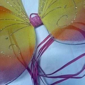 Pink-Orange-Yellow Flower Fairy Wings 20"x15"x6" - Image 7