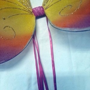 Pink-Orange-Yellow Flower Fairy Wings 20"x15"x6" - Image 8