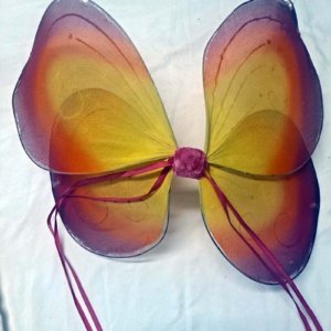 Pink-Orange-Yellow Flower Fairy Wings 20"x15"x6" - Image 9