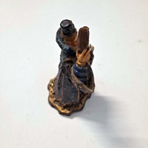 Small Standing Wizard with Staff on platform Figurine - Image 5