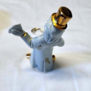 Vintage Capodimote Limoges Mime Clown Figurine, Glazed Ceramic/Porcelain Swarovski Crystal 24k gold - Image 6