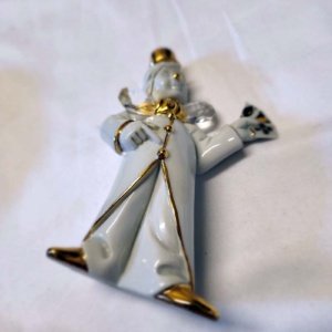 Vintage Capodimote Limoges Mime Clown Figurine, Glazed Ceramic/Porcelain Swarovski Crystal 24k gold - Image 10