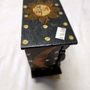 Dark Blue min Sun Moon handcraft dresser  jewelry box - Image 5