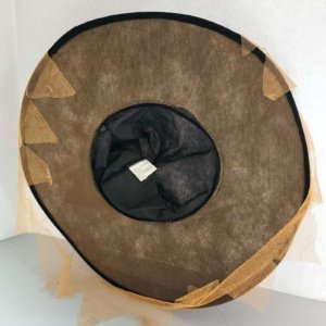 Orange netting over black witch hat - Image 9