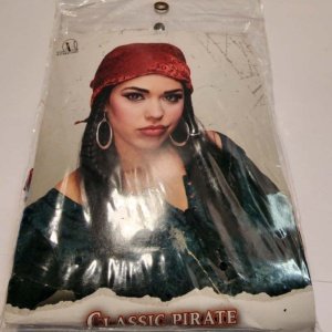 Classic Pirate Wig and Headband - Image 2