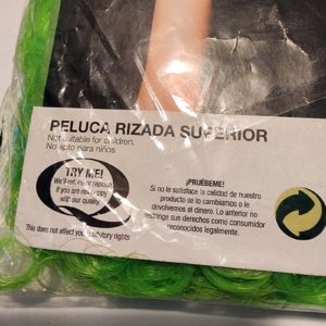Bright Green Luxury Curly Wig - Image 4