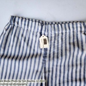 Blue and white verticle striped child bloomers - Pirate style one size - Image 5