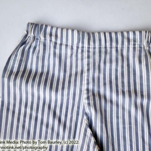 Blue and white verticle striped child bloomers - Pirate style one size - Image 7