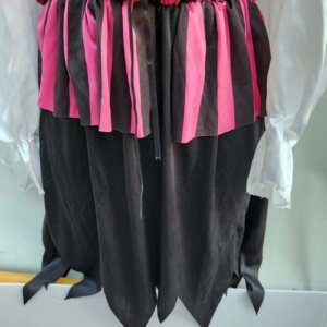 Large Pink/Black/White Sexy Pirate Outfit - Image 6