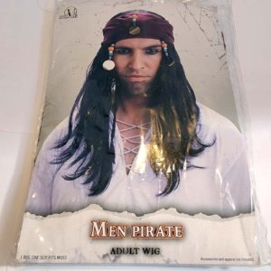 Men Pirate Wig and Headband - Image 2