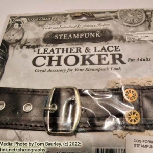 Steampunk Faux Leather and Lace Choker for adults - Image 7