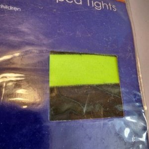 Bright Yellow and Black Children's Striped Tights - Image 3
