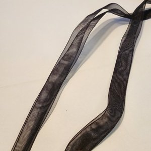 Bronze colored Leaf Pendant on Black Ribbon Choker - Image 4