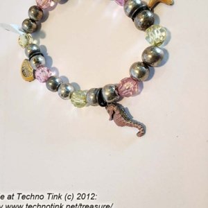 Sea Life beaded charm elastic bracelet - Image 8
