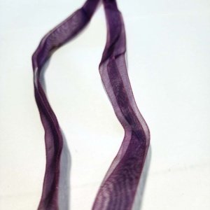 Bronze colored Leaf Pendant on Purple Ribbon Choker - Image 16