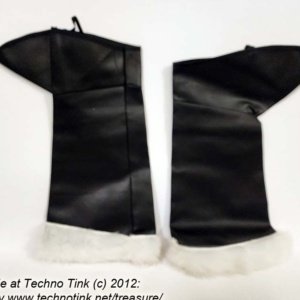 Pair of Black Santa Boot Covers - Image 5