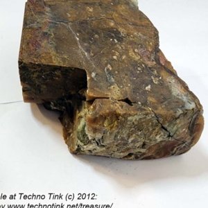 Large cut chunk of chert or agate, 3 faces smooth cut measures approx 5"x4"x2" - Image 3