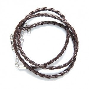 Large Double sided Tree of Life Pendant on braided brown leather necklace with clasp - Image 15
