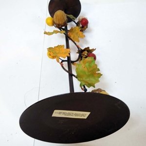 Wire Candle Holder with Fall Foliage leaves wrapped around stem - Image 4