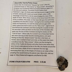 Staurolite Celtic cross - small approximately .7x.5x.2 (FC003) - Image 2