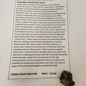 Staurolite Celtic cross - small approximately .7x.5x.2 (FC003) - Image 3