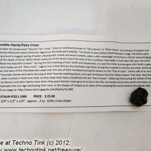 Staurolite Celtic cross - small approximately .75x.5x.25 (FC011) - Image 3