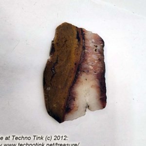 Flame Agate Slab, cut and polished approx 3.25x2x.10 inches - Image 2