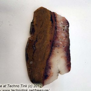 Flame Agate Slab, cut and polished approx 3.25x2x.10 inches - Image 3