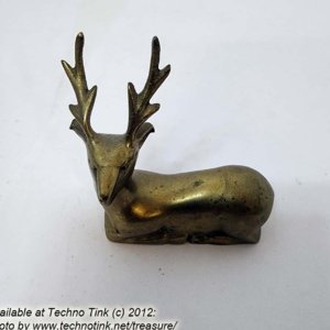Small Brass Figurine of a Stag - Image 3